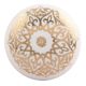 Golden Floral Pattern Flat Ceramic Cabinet Knob